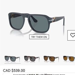 Persol Classic Navy Unisex Sunglasses made in Italy